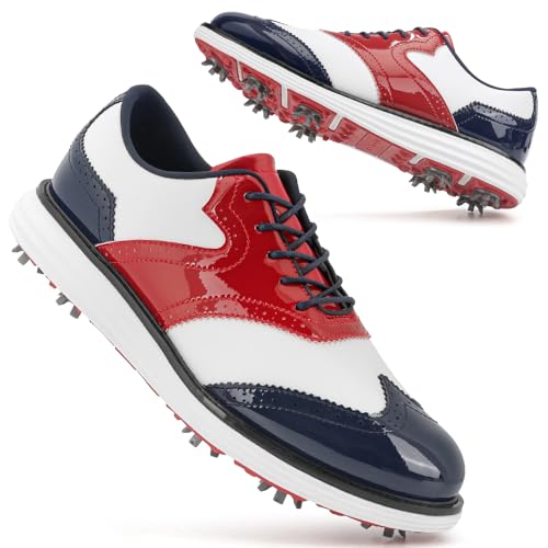 Image of Men Golf Shoes Professional 9 Spikes Comfortable Outdoor Golf Training Sport Sneakers for Men