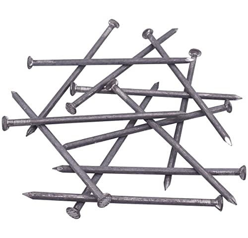 SKIR'CO (240 piezas) Clavos de construcción de acero de 3,5 x 90 mm, cabeza redonda plana, clavos de alambre comunes multiusos para madera