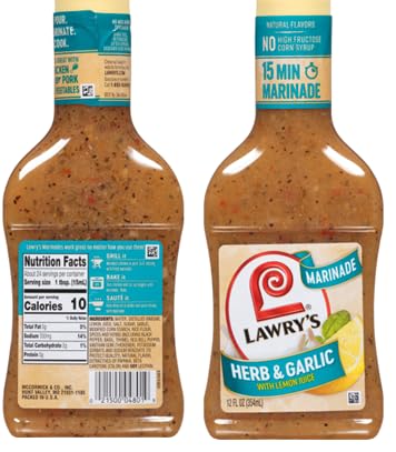Marinade Herb & Garlic With Lemon Marinade, (2 Bottle, 12