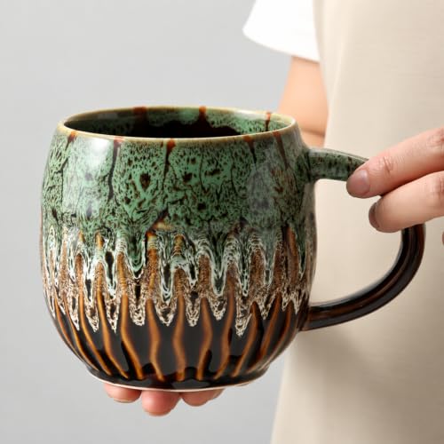 lpylxingyan Large Ceramic Coffee Mug - 20oz Big Tea Cup, Green