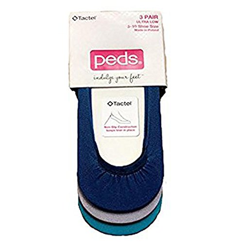 Peds Women's Ballerina Tactel Liner Socks, 3-Pack