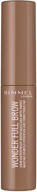 Rimmel London WonderFull Brow 24HR Waterproof Brow Gel, with Fibres for Plump Thick Brows, Light, 4.5 ml
