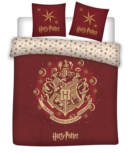 Housse de couette Harry Potter 200x200 réversible en polyester sans repassage pour lit