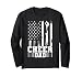 Cheer Dad Cheerleading American Flag Fathers Day Cheerleader Long Sleeve T-Shirt