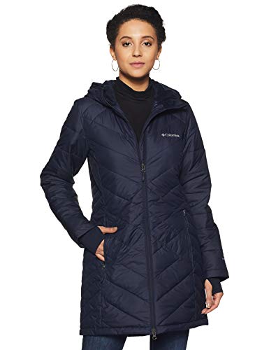 Columbia Women's Heavenly Long Hooded Jacket, Dark Nocturnal, Small