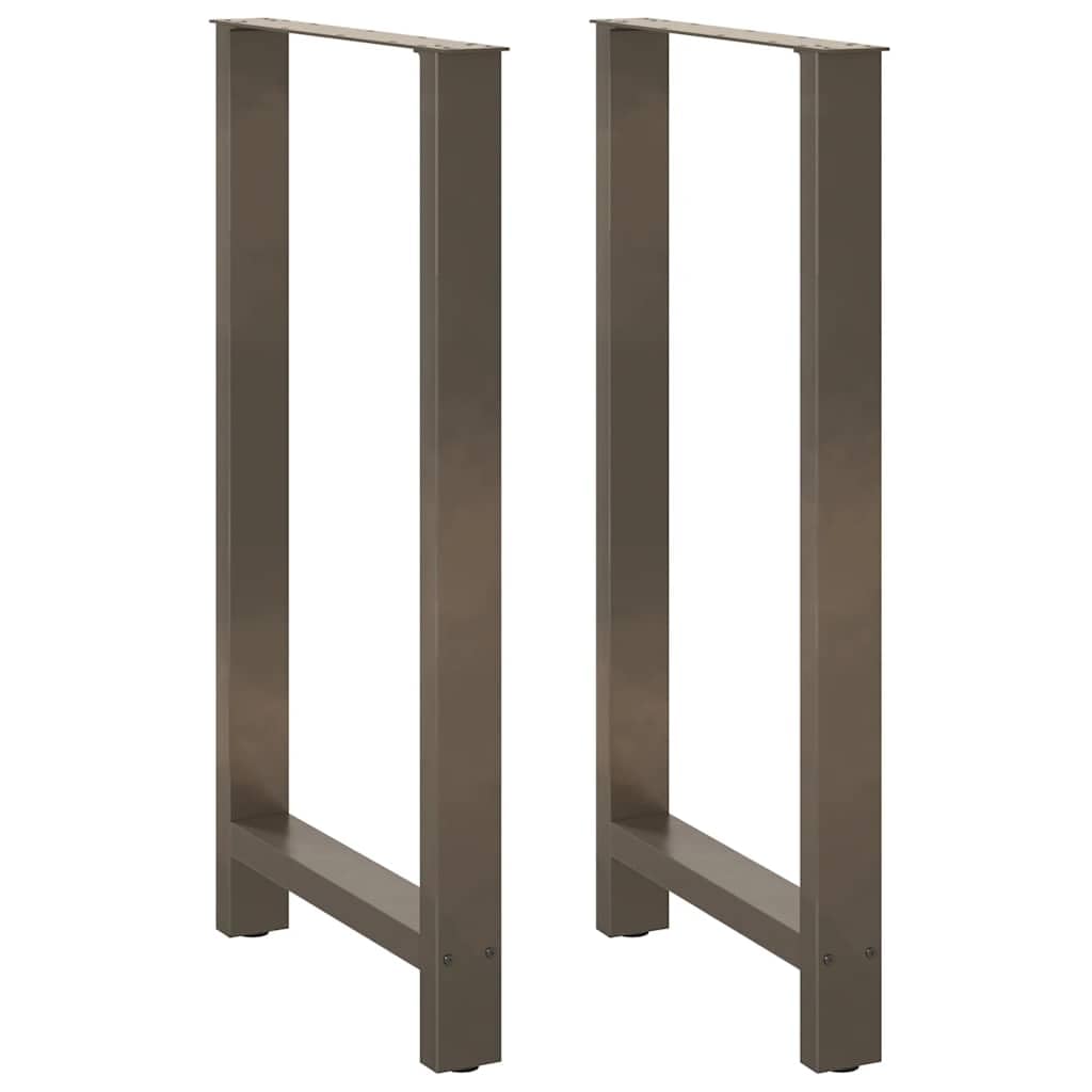 Mesa de bar patas de acero natural, 2 unidades, 60 x 110-111 cm, acero con recubrimiento en polvo, pies de nivelación ajustables, para mesas de pie, construcción robusta