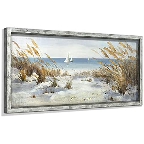 Coastal Oil Painting Wall Art 40"x20" Cover