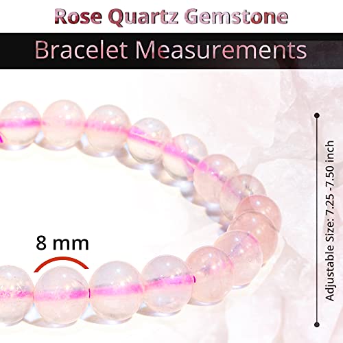 Image of ANAYA AGATE Healing Crystal Bracelet for Women and Men - 8mm Round Beaded Bracelet for Men and Women - Unisex Stretchy Gemstone Bracelet for Healing and Protection
