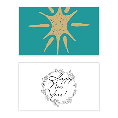 Tarjeta de Año Nuevo con plantas abstractas artísticas marca Sunlight