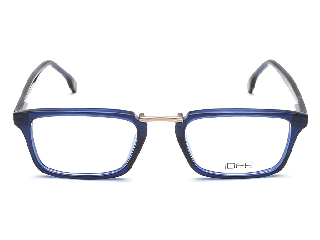 IDEE Men's UV Protected Blue Metal Square frames
