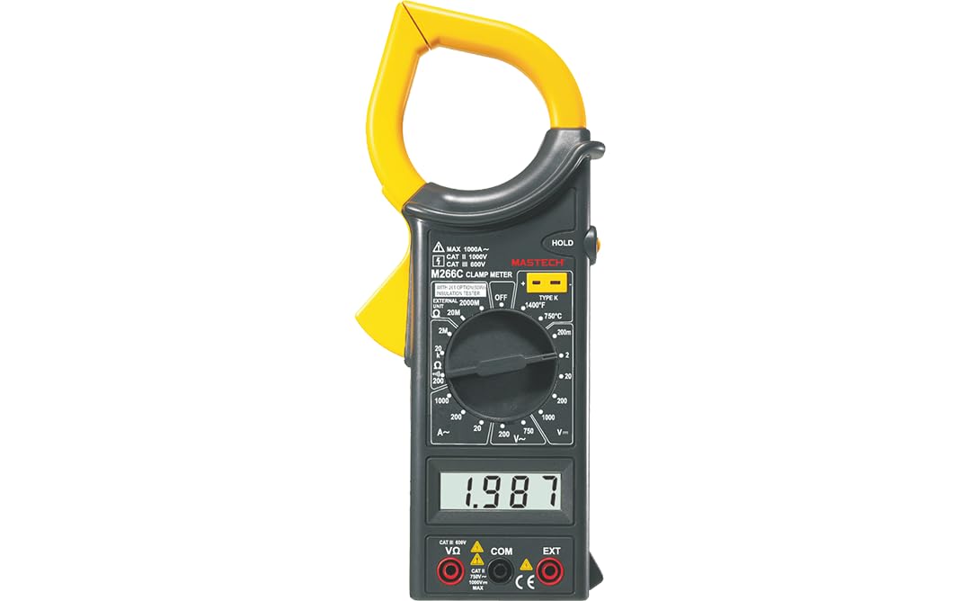 M266 M266C M266F Medidor de abrazadera digital, plisado actual, probador de circuito, pinzas, multímetro herramienta eléctrica profesional para el hogar (M266C)