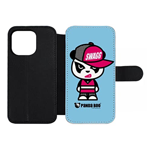 Étui en cuir pour iPhone 13 Pro Panda Boo housse de protection magnétique