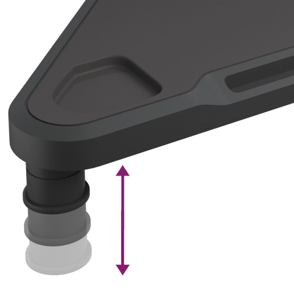 Support de moniteur d angle Noir 49x28x10,5 cm