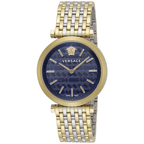 [ヴェルサーチ] 腕時計 V-TWIST ツイスト グリーン文字盤 ステンレススチール サファイヤガラス クォーツ Quartz 36MM VELS01319 メンズ ゴールド [並行輸入品]