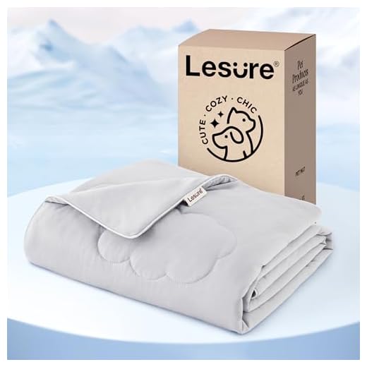 LE SURE Premium Cooling Blankets for Large Dogs - Washable Dog Cooling Throw Blanket with Q-MAX>0.4，Durable Self Cooling Pet Mat for Cat, Soft Cooling Summer Blanket for Hot Weather, Grey, 40x50