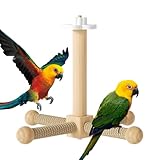 Perchoir en bois pivotant pour perruches, jouet perchoir pour tresse, pour cocorite Agapornis canaris Calopsite e
