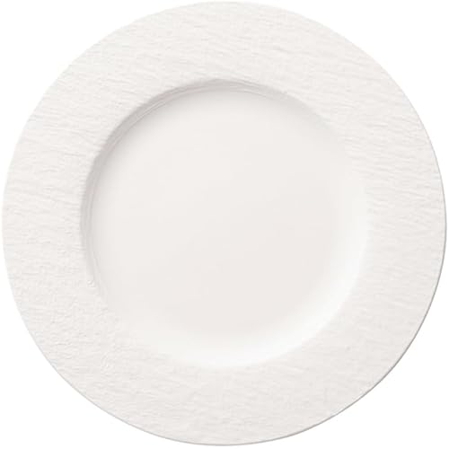 Villeroy & Boch Manufacture Rock Blanc Dinner Plate, 10.5 in, Premium Porcelain, White