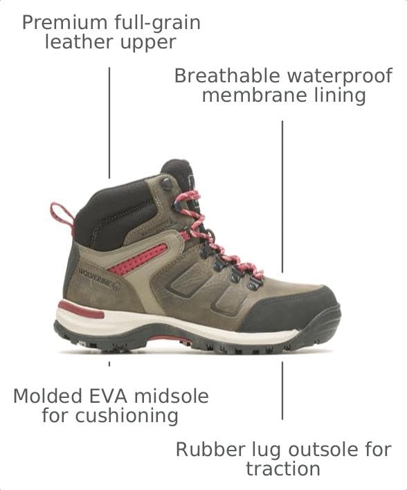 Image of Wolverine Women's Chisel Steel Toe Waterproof SR Hiker