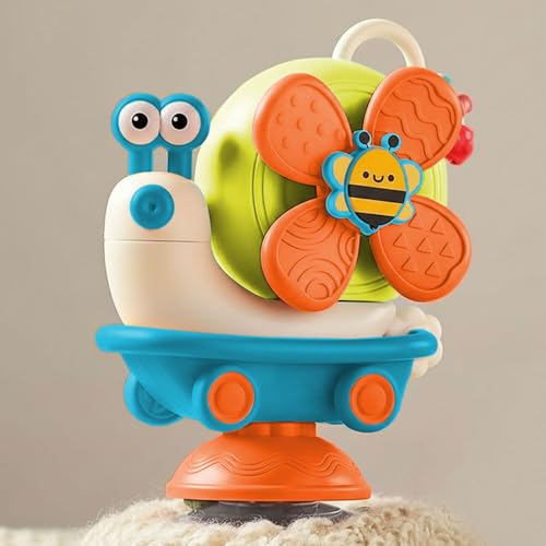 Image of StarAndDaisy Orapple Spinster Toy for Baby 5-in-1 Suction Spinner, Rattle, Friction Car, Windmill & Sensory Play / BPA-Free, Safe & Durable / Interactive Learning Toys for 6+ Months Kids