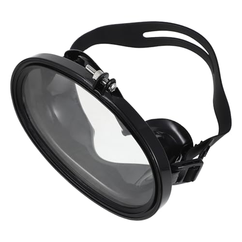 Hohopeti Buceo Antivaho para Adultos y Pescadores, Lente Única de Vidrio Templado UV, Marco PP Negro y Silicona Suave, Gafas de Natación para Snorkel y Actividades Acuáticas al Aire