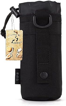 CREATOR Adjustable Tactical Water Bottle Pouch Foldable MOLLE Water Bottle Holder