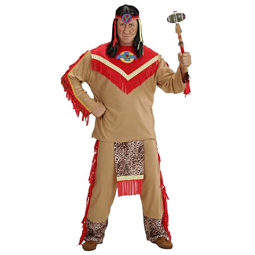 W WIDMANN MILANO Party Fashion - Costume d'indien Sitting Bull, détails soignés, Confort Optimal, Polyvalent pour Toutes Occasions, décorations Authentiques, sécurité assurée pour Adultes