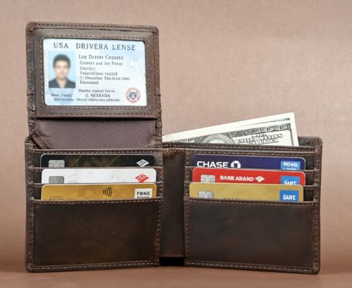 Image of JOSOOS Premium Leather Wallet for Men, RFID Protected, Bi-Fold