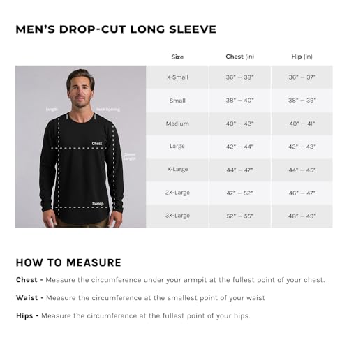 BYLT Men's Drop-Cut Long Sleeve – Plain Crewneck Shirt for Men – Soft Polyester, Cotton, Spandex Blend – Wrinkle Resistant3