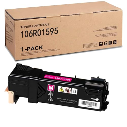 106R01595 High Yield Magenta Toner Cartridge Compatible for Xerox Phaser 6500/ WorkCentre 6505，2500 Page - 1 Pack Magenta