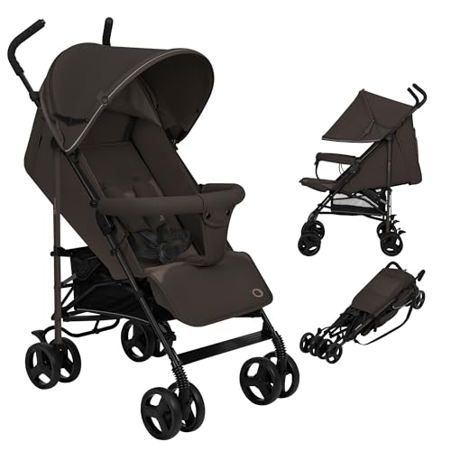 Lionelo Silla de Paseo Ligera Elia para Bebés hasta 15 kg, Carrito de Bebé Plegable con Asiento Reclinable, Capota XXL, de 6 a 36 Meses