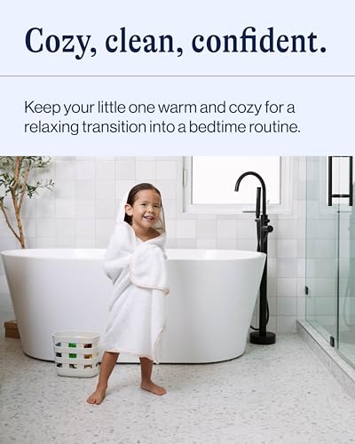 Image of Lalo The Hooded Towel & Washcloth Set, 100% Organic Cotton, Soft on Sensitive Skin, Durable & Absorbent, Machine Washable, Includes One Baby Towel and Two Washcloths - Grapefruit