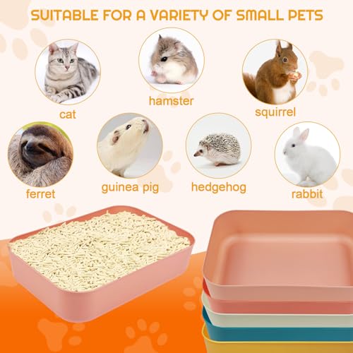 Conjunto de 5 peças de caixa de areia pequena, bandeja de areia de plástico aberta de 35 x 23 x 7 cm