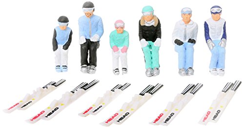 Figurines assises avec tête de ski Jaegerndorfer JC54200 de haute précision 1/32