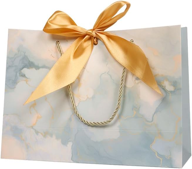 4 Pack 11" Gift Bags Medium Size - Includes Tissue Paper & Cards, Reusable Cardboard Gift Bags with handles for Birthday, Party, Baby Shower, Wedding, Bridal Shower, Anniversary 11in×7.8in×3.9in - Image 4