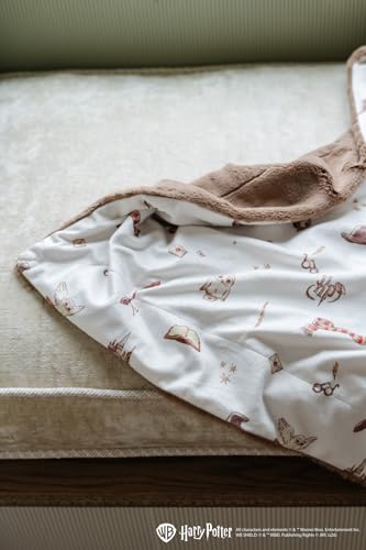 Image of Saranoni Minky Lush Wizarding World Baby Blanket | Harry Potter Gift | Buttery Touch Soft Receiving Blankets Poly Microfiber - Durable & Easy to Wash | Receiving - 30 inch x 40 inch