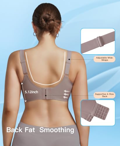 Image of Minimizer Bras for Women Full Coverage Wireless Plus Size Seamless Bralette Removable Pads Comfort 32A-42DD