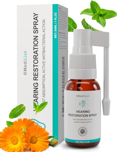 Medilisk Hearing Restoration Spray Earwax Cleaning & Ear Care Solution | Free from Harsh Chemicals Gentle for Sensitive Ears | Easy Spray Application 1 Fl.Oz