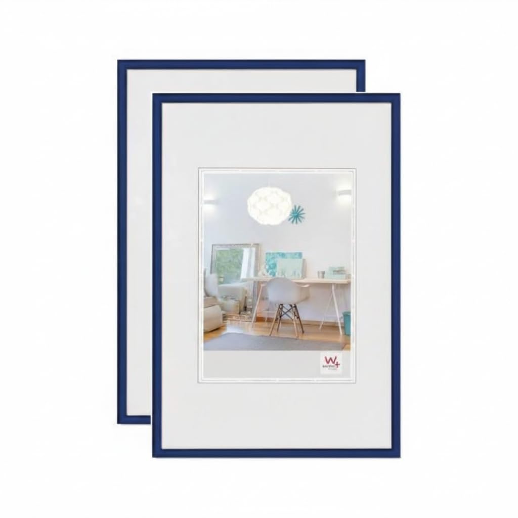 walther design Bilderrahmen blau 30x45 cm 2er Pack New Lifestyle Kunststoffrahmen KV045LD