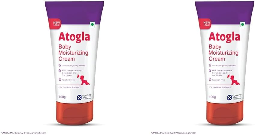Atogla Baby Cream 100g (Pack of 2) from Tedibar Family | Advanced Gentle Moisturising Cream for Baby | Dermatologically Tested |Pediatrician Recommended- By Torrent Pharma