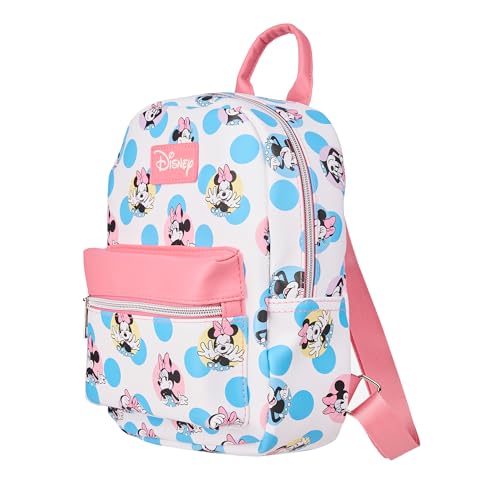 Disney's Minnie Mouse Pink and Blue Polka Dots 11.5" Mini Backpack4
