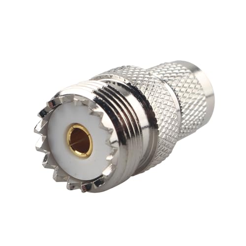 Futheda 2PCS Mini UHF Male to UHF Female PL259 SO239 Connector Mini UHF Male Plug to UHF Female Jack RF Coax Adapter Straight coaxial Converter Compatible with Maxtrac Radios Model SM-50 SM-12 Radius - Image 2