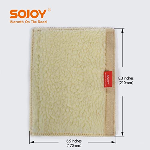Sojoy Car Seat Belt Covers Cushions Shoulder Pads Simulated Sheepskin (1 Pair (Tan) #TOP4