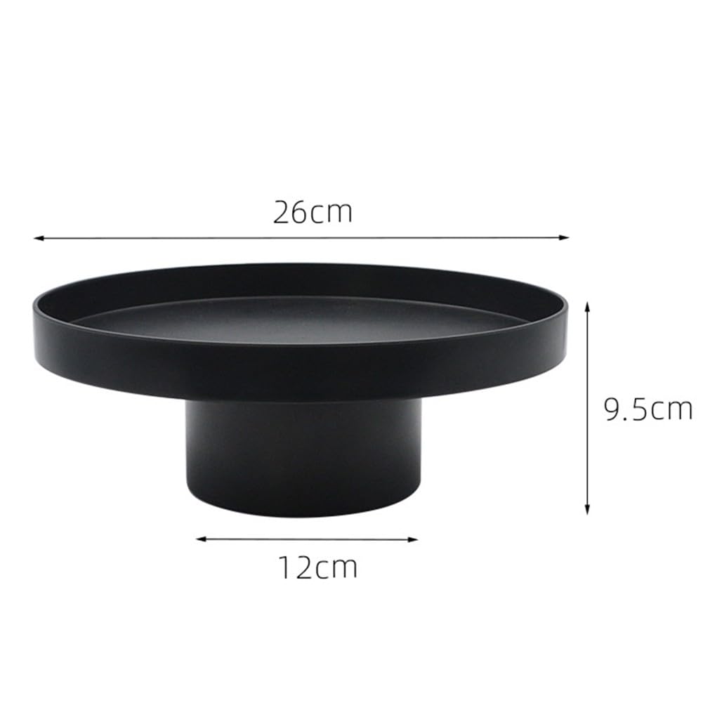 Bandeja redonda acrílica para té y bebidas, bordes lisos, antideslizante, perfecta para cocina, dormitorio, sala de estar, bandeja decorativa blanca para servir