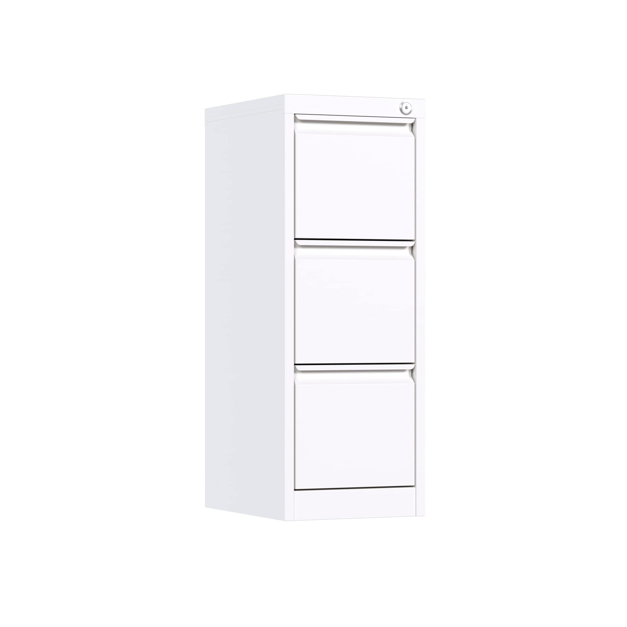 SUPEER Armoire de bureau verticale en métal avec 3 tiroirs pour dossiers suspendus, lettre/taille légale (blanc)