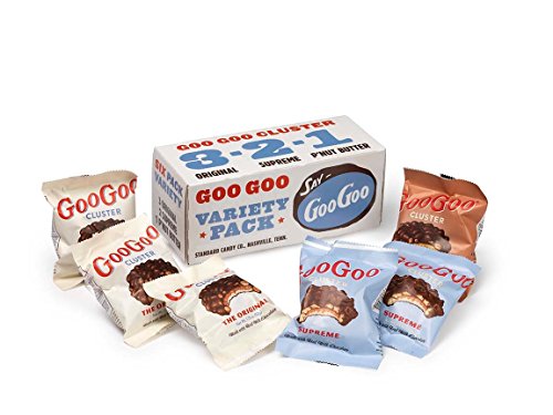 Goo Goo Cluster Variety Pack - 2 of each Flavor Large Bars - Original, Supreme, Peanut Butter Goo Goo Cluster Variety Pack - 2 of each Flavor Large Bars - Original, Supreme, Peanut Butter