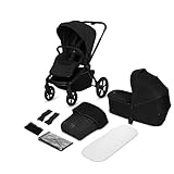 Lionelo Freya Kinderwagen 2 in 1 (0-4 Jahre, 0-22 Kg), Kombikinderwagen mit faltbarer Babywanne und Sportsitz, Liegefunktion, Vollfederung, PU-Räder, XXL Verdeck UPF50+, Babyschalen-Adapter