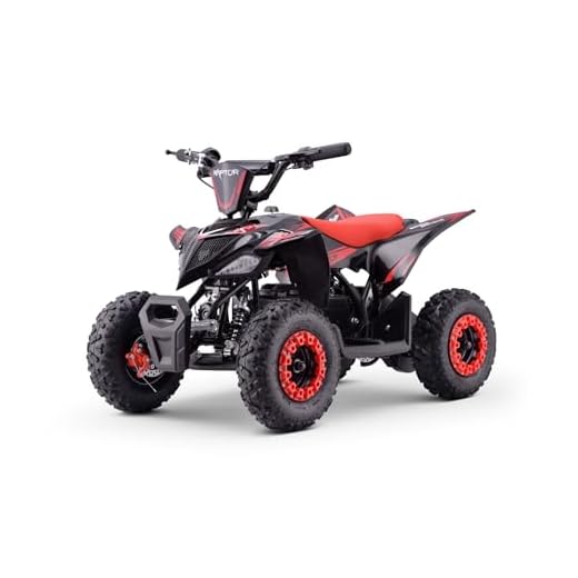 Beneo Motors ATV - Mini Quad para niños Raptor Rojo - 800 W 36 V 12 Ah a partir de 3 años