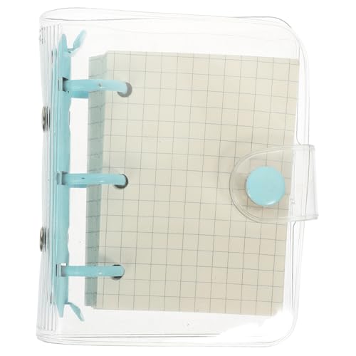CTIRCHIU 透明カバー付きミニバインダー小型ルーズリーフノート 収納便利 軽量持ち運び用 ポケット 手帳記録用