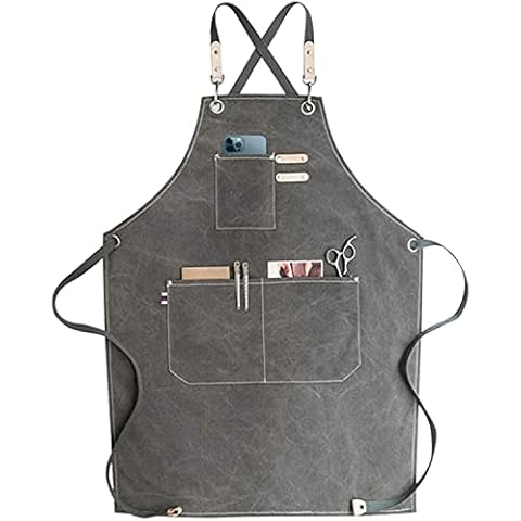 Denim-Schürze,verstellbare Multifunktionsarbeit Schürze mit Werkzeugtaschen Cover