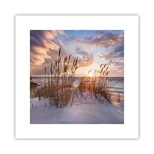 ARTTOR Deco Affiches Murales 30x30cm Affiche Decoration Murale Ouest sur la plage Cuisine Wall Art Design Moderne Poster sans Cadre Tableau Decoration Salon...